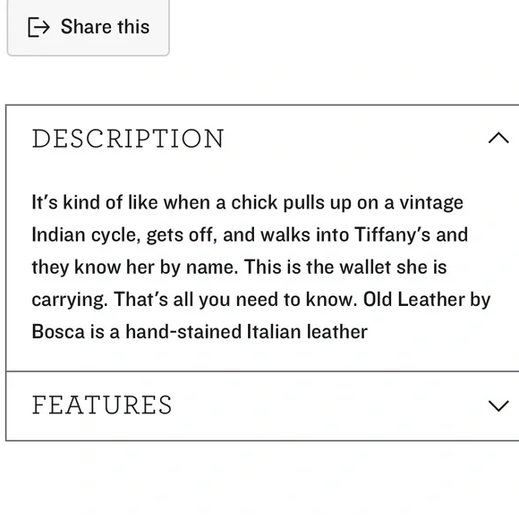 Bosca Italian leather snap wallet clutch sleek and beautiful - Picture 10 of 11